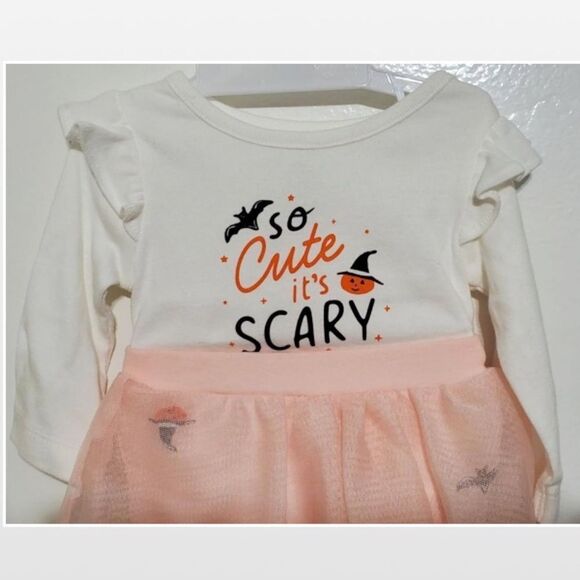 New Carters Outfit Baby Girl Newborn 1st Halloween 2 Piece Set Pink White NWT - Picture 2 of 16